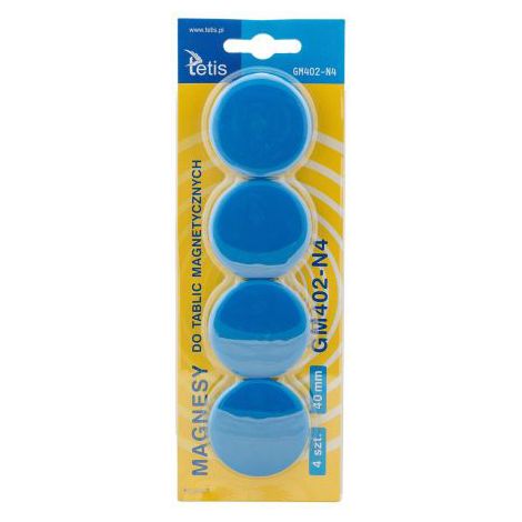 Magnesy Tetis 4cm Niebieskie, 4szt